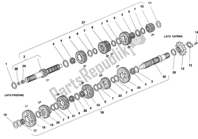 Todas las partes para Caja De Cambios de Ducati Superbike 916 Senna 1997